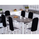 Ver imagem 2 de Kit 4 Capas Encosto de Cadeira de Aço Tubular Cozinha Malha Gel com Elástico Preto