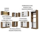 Ver imagem 5 de Armário de Cozinha Completa de Canto 459cm Rustic Branco Agata Madesa 01