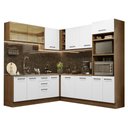 Ver imagem 3 de Armário de Cozinha Completa de Canto 459cm Rustic Branco Agata Madesa 01
