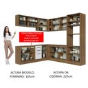 Ver imagem 6 de Armário de Cozinha Completa de Canto 459cm Rustic Branco Agata Madesa 01
