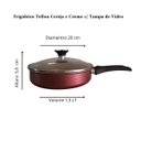 Ver imagem 2 de Frigideira Antiaderente C/ Tampa de Vidro N20 1,3l