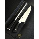 Ver imagem 1 de Conjunto Supreme Sg Inox – Faca e Chaira 8” ou 10” Cabo Resina Preta no Estojo de Couro:8'' (20cm)