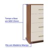 Cômoda 8 Gavetas 100% MDF Lis - 7