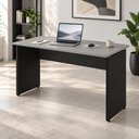 Ver imagem 1 de Mesa Retangular Escrivaninha 150 cm X 60 cm Tampo 25 mm Pés Painel F5 Office Cor:Cinza Sagrado com