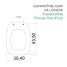 Assento Sanitário Stylus Celite 1.6gpf/6lpf Cinza Prata Mdf Sicmol - 4