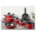 Ver imagem 2 de Jogo de Panelas Brinox Antiaderente Pro-flon 7 Peças Chilli Vermelho Cereja