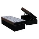 Ver imagem 1 de Cama Box Baú Solteiro: Colchão Espuma Ortobom D33 / EP ISO 100 Ultra Firme + Base CRC Courano Black(