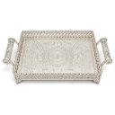 Ver imagem 4 de Bandeja Decorativa Retangular Prata com Alças a: 7cm L: 22cm C: 31cm