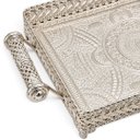 Ver imagem 6 de Bandeja Decorativa Retangular Prata com Alças a: 7cm L: 22cm C: 31cm
