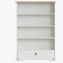 Ver imagem 4 de Estante Baixa 100% MDF 119,5x82,5cm 1 Gaveta Smile Branco/Creme/Carvalho