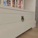 Ver imagem 6 de Estante Baixa 100% MDF 119,5x82,5cm 1 Gaveta Smile Branco/Creme/Carvalho