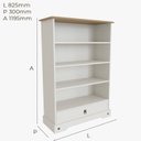 Ver imagem 3 de Estante Baixa 100% MDF 119,5x82,5cm 1 Gaveta Smile Branco/Creme/Carvalho
