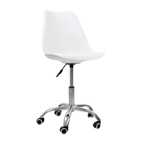 Cadeira Office com Rodizio Giratória Saarinen - Branco