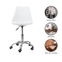 Ver imagem 6 de Cadeira Office com Rodizio Giratória Saarinen - Branco