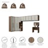Guarda Roupa de Canto Casal King 11 Portas 5 Gavetas Vanilla com Legno Crema Connect Luciane Móveis - 2