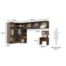 Guarda Roupa de Canto Casal King 11 Portas 5 Gavetas Vanilla com Legno Crema Connect Luciane Móveis - 3