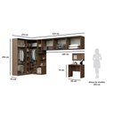 Ver imagem 3 de Guarda Roupa de Canto Casal King 11 Portas 5 Gavetas Vanilla com Legno Crema Connect Luciane Móveis