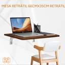 Ver imagem 1 de Mesa Retrátil Amadeirada 50x40: Praticidade e Elegância para Qualquer Espaço