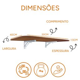 Mesa Retrátil Amadeirada 50x40: Praticidade e Elegância para Qualquer Espaço - 3