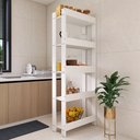 Ver imagem 4 de Armário de Cozinha com 3 Prateleiras e Sapatas Plásticas Nos Pés - Branco