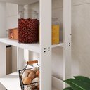 Ver imagem 5 de Armário de Cozinha com 3 Prateleiras e Sapatas Plásticas Nos Pés - Branco