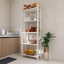 Ver imagem 6 de Armário de Cozinha com 3 Prateleiras e Sapatas Plásticas Nos Pés - Branco