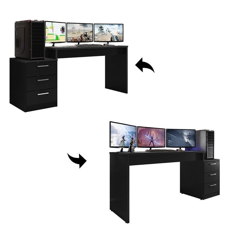 Mesa para Computador Desk Gamer DRX-5000 Preto Black - PR Móveis - 5