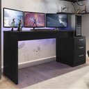 Ver imagem 2 de Mesa para Computador Desk Gamer DRX-5000 Preto Black - PR Móveis