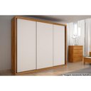 Ver imagem 1 de Guarda Roupa 3 Portas de Correr e 6 Gavetas Paradizzo Gold Freijó Cumaru-branco - Novo Horizonte