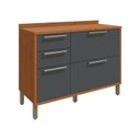 Ver imagem 5 de Cozinha Modulada Compacta de Canto com 4 Peças 5 Portas 4 Gavetas e Vidro Reflecta 100% MDF Vicenza