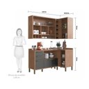 Ver imagem 7 de Cozinha Modulada Compacta de Canto com 4 Peças 5 Portas 4 Gavetas e Vidro Reflecta 100% MDF Vicenza
