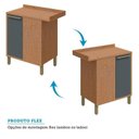 Ver imagem 6 de Cozinha Modulada Compacta de Canto com 4 Peças 5 Portas 4 Gavetas e Vidro Reflecta 100% MDF Vicenza