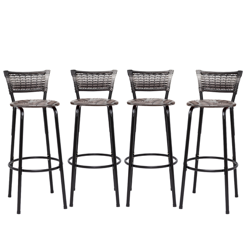 Kit 4 Banquetas Alta para Cozinha Junco Degradê Bancada Bistrô Balcão Ilhas Área Gourmet Piscina