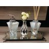 Kit Lavabo Luxo Prata Branco 4 Peças Aromatizador Sabonete - 1