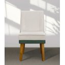 Ver imagem 2 de Kit 4 Cadeira de Jantar Virgínia Composê Veludo Bege Verde Veludo Verde Bege