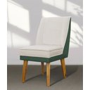 Ver imagem 3 de Kit 4 Cadeira de Jantar Virgínia Composê Veludo Bege Verde Veludo Verde Bege