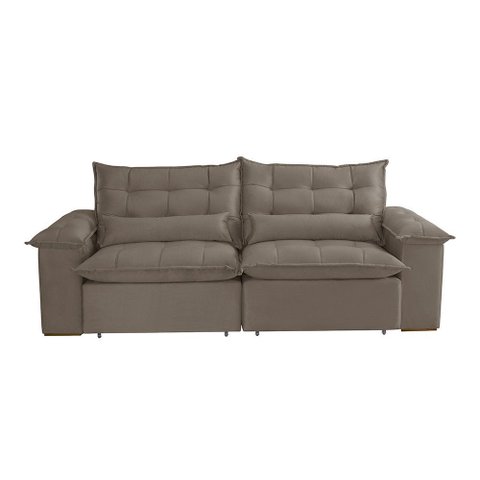 Sofa Retrátil e Reclinavel Alice 210cm Braço 25 Cm em Veludo Meu Sofá Online