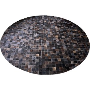 Tapete De Couro redondo marrom café 2,50 diâmetro