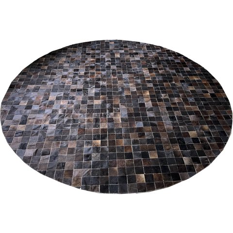 Tapete De Couro redondo marrom café 2,50 diâmetro