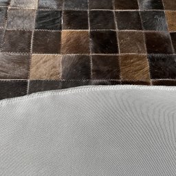 Tapete De Couro redondo marrom café 2,50 diâmetro - 2