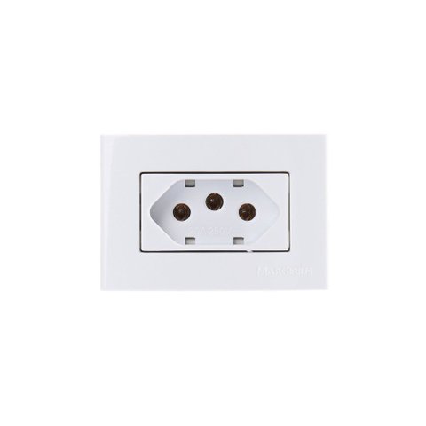 Placa para Móveis 65x45 com Tomada Margirius Sleek 2p+t 20a Branca