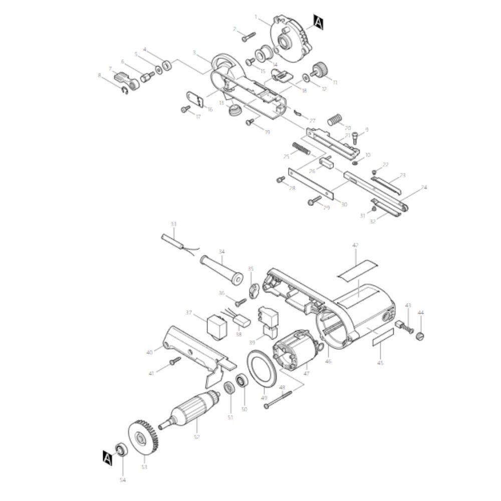 Lixadeira de Cinta 9mm 3/8'' 500w com Braço Extensor e Lixa Adaptável a Coletor 9032 220v Makita - 4