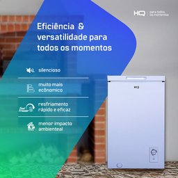 Freezer e Conservador Horizontal Hq 110 Litros Branco Hq-110cfh 110v - 8