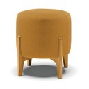 Ver imagem 1 de Puff Banqueta Decorativo Base Madeira Stella Bouclê Mostarda P01 - D'Rossi