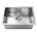 Ver imagem 3 de Cuba de Cozinha Pia Quadrada Gourmet 44x44 Embutir ou Sobrepor Inox 304 Escovada Prata Brinovar