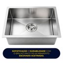 Ver imagem 6 de Cuba de Cozinha Pia Quadrada Gourmet 44x44 Embutir ou Sobrepor Inox 304 Escovada Prata Brinovar