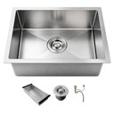 Ver imagem 1 de Cuba de Cozinha Pia Quadrada Gourmet 44x44 Embutir ou Sobrepor Inox 304 Escovada Prata Brinovar