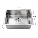 Ver mais imagens de Cuba de Cozinha Pia Quadrada Gourmet 44x44 Embutir ou Sobrepor Inox 304 Escovada Prata Brinovar