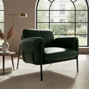 Ver imagem 3 de Kit Poltrona Cadeira Decorativa + Puf Serrana Zahav Estofado:courino Sintético Verde