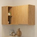 Ver imagem 1 de Armário Aéreo 1 Porta 94cm Cozinha Modulada Paris Menu Móveis Freijó